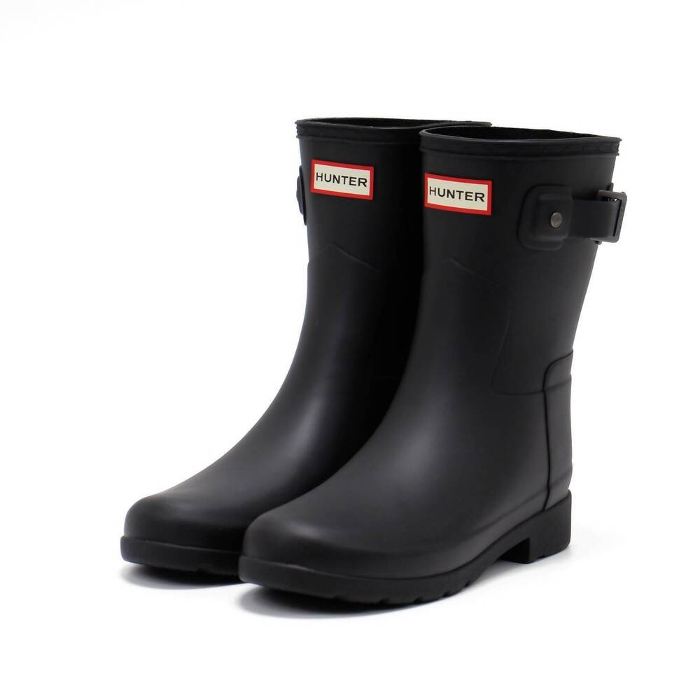 NEW HUNTER women's original refined slim fit short boots in black